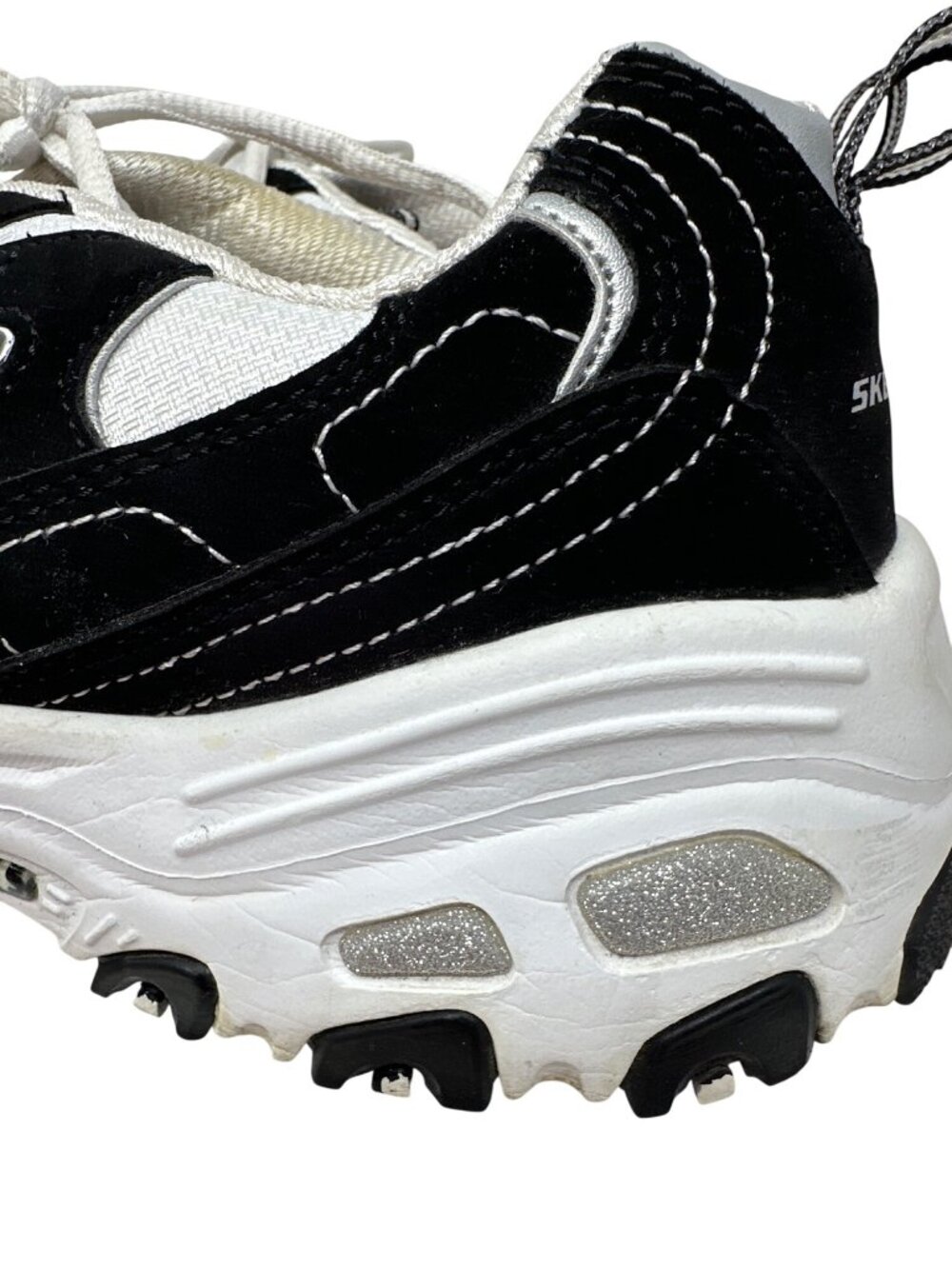 Skechers D'lites Black & White Chunky Sneakers Women's Athletic Shoes Size 11 - Picture 4 of 14